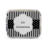 Lembrancinha Marmita Kit Guloseimas Poá Branco e Preto 10 unidades Duster - Festabox