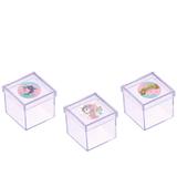Lembrancinha Mini Caixa de Acrílico Unicórnio Dourado 10 unidades - Festabox