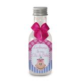 Lembrancinha Mini Garrafa Chá de Bebê Rosa - Festabox