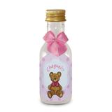 Lembrancinha Mini Garrafa Maternindade Urso Rosa - Festabox