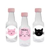 Lembrancinha Mini Garrafinha Festa Infantil Miau 50ml 10 unidades - Festabox