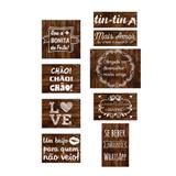 Lembrancinha Plaquinhas Divertidas Eco Weeding Modelo II 09 unidades Duster - Festabox