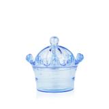 Lembrancinha Pote Coroa Acrílica Azul Claro - Festabox