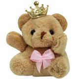 Lembrancinha Ursa Chaveiro - Com Laço Rosa e Coroa - Nita baby