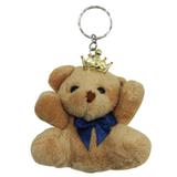 Lembrancinha Urso Chaveiro - Com Laço Azul Marinho e Coroa - Nita baby