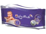 Lenços Umedecidos Brasbaby Baby Bath Camomila - 72 Lenços