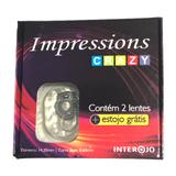 Lente de Contato Colorida Impression Crazy Cosplay Espiral Branco