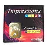 Lente de Contato Colorida Impression Crazy Cosplay Olho de Gato Amarelo