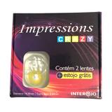 Lente de Contato Colorida Impression Crazy Cosplay Sem Grau Amarelo