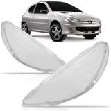 Lente De Farol Peugeot 206 2004 A 2011 Lisa Foco Duplo - Sp acessórios
