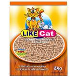 Like cat granulado higiênico de madeira 2 kg