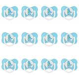 Lillo 801920 Fiona Desenhos Chupeta Orto Silicone Azul tam2 (Kit C/12)