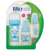 Lillo kit mamadeira primeiros passos 604621 azul c/3und