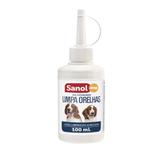 Limpa Orelhas pet para cachorro Sanol Dog - 100 mL - Limpador Auricular para cães
