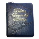 Livro Bíblia Sagrada Antigo e Novo Testamento Edição Especial de Bolso com Ziper -Azul Marinho - Sociedade bíblica do brasil
