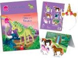 Livro Brinquedo Ilustrado Unicornios e o Dragao C/TIARA KIT Vale das Letras