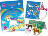 Livro Brinquedo Ilustrado Unicornios Primavera C/TIARA KIT Vale das Letras