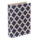 Livro Caixa Decorativo Azul e Bege - Grande - Mart