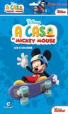 Livro para Ler e Colorir A Casa do Mickey Mouse Disney com Giz de Cera Culturama - Festabox