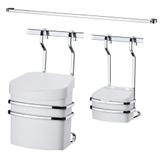 Lixeira 2,5L com Suporte+ Saleiro com Suporte + Barra Aço 45 cm - Future