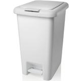 Lixeira 30 Litros Click Pedal Plástico Branco Ou Martiplast