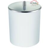Lixeira 5 Litros com Tampa Inox Branca Arthi 5084