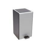 Lixeira 7l retangular soft com pedal branca - Debacco