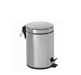 Lixeira Aço Inox Redonda 3 Litros Com Pedal Emborrachado - Horizonte virtual