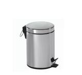 Lixeira Aço Inox Redonda 3 Litros Com Pedal Emborrachado