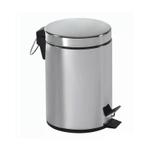 Lixeira Aço Inox Redonda 5 Litros Com Pedal Emborrachado