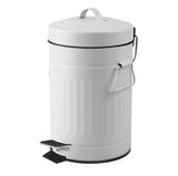Lixeira Aço Inox Retrô Com Pedal 12 Litros - Art house