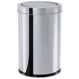 Lixeira Brinox 18,5x29cm Com Tampa Basculante Inox - 7,8 Litros