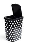 Lixeira c/tampa click plastica 09l label poa preta - Arqplast plst