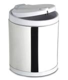 Lixeira Cesto para Pia em Inox 2,5Litros Tampa de Clicar com Recipiente Plástico Interno - Viel
