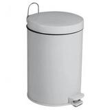 Lixeira cinza com pedal e balde 5,5l pratika - purimax