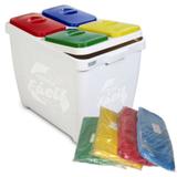 Lixeira Coleta Seletiva 80 L RECICLA FÁCIL e Cj Sacos Lixo - Unidade
