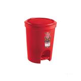 Lixeira com pedal 13,5 litros vermelha Sanremo