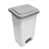 Lixeira com Pedal 25 Litros Branca com Tampa Cinza - Citton
