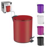 Lixeira com pedal de metal e balde interno removivel 5l colors - Rio de ouro
