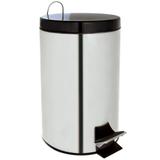 Lixeira com Pedal e Tampa Mor Quartzo, 12L, Aço Inox, com Balde Interno - 8333