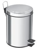 Lixeira com Pedal em Aço Inox Acabamento Polido de 5 litros - Tramontina