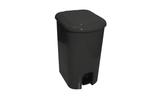 Lixeira com Pedal Preto 50 Litros - Só Lixeiras