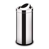 Lixeira com Tampa Basculante em Aço Inox 9,1L 9.1l Martinazzo Cinza