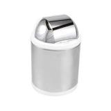 Lixeira Com Tampa Retratil Inox Branca 2,5 Lts - Viel