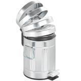 Lixeira de Aço Inox Tampa Com Alça e Pedal New York Wenko 5L - Lojas carol hu