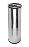 Lixeira de Copos Misto (Água/Café) em Aço Inox 24x70cm Com Tampa Plastica - Jsn
