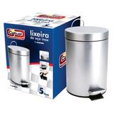 Lixeira de Inox c/ Pedal 5 Litros - Catuaí