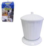 Lixeira De Plastico Redonda Branco Pratiklix 4,5L 27Cm - Daivak