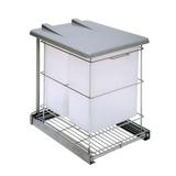 Lixeira Dupla com Tampa Articulada M8341 20,5 Litros 370 x 500 x 460 mm - Masutti copat