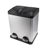 Lixeira Dupla Inox com Pedais 30 Litros - Biovis
